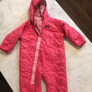 Patagonia reversible puffball bunting snowsuit